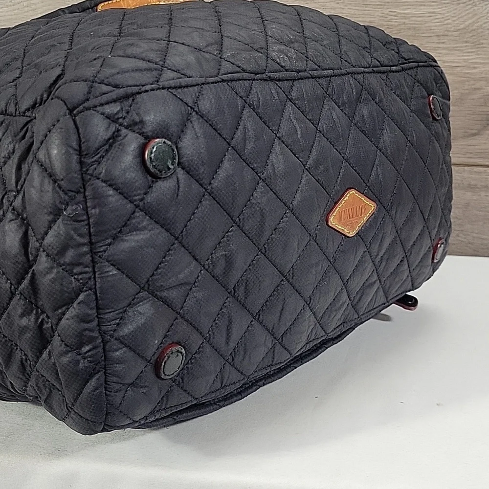 MZ Wallace Navy Blue Quilted Tote Bag
